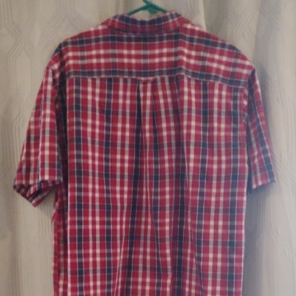 Chaps Men's Red and Blue Plaid Shirt 2XL - Picture 4 of 5
